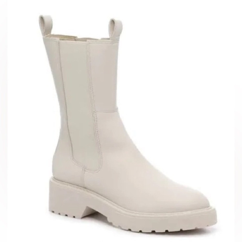 Steve Madden - bone colored yairy boots